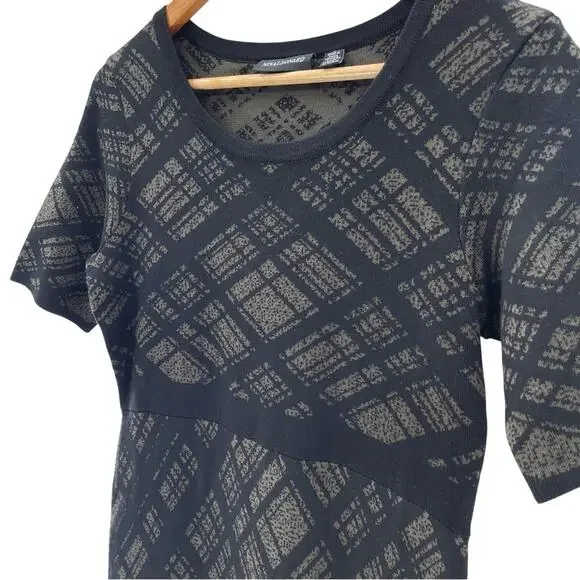 Nina Leonard Curvy Ruffle Hem Sweater Dress Small Dark Academia Witchy Dark Y2K - Picture 5 of 10